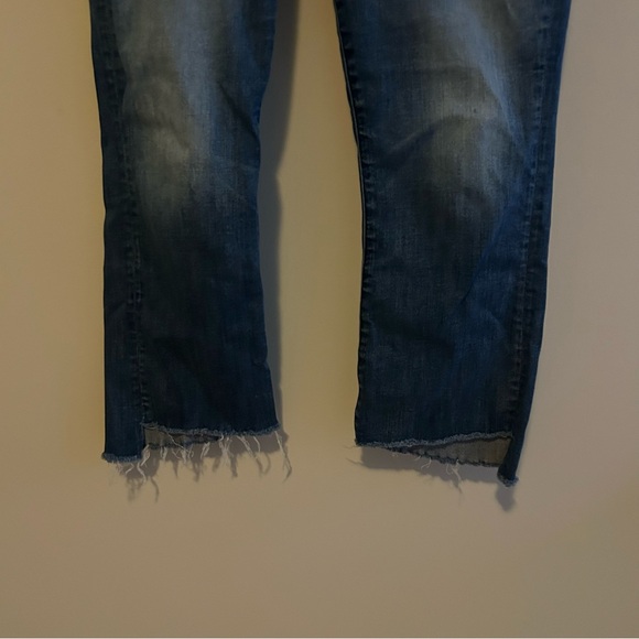 Mother Jeans Insider Crop Step Fray Not Rough Enough Blue Denim Women's Size 30 - Picture 4 of 15